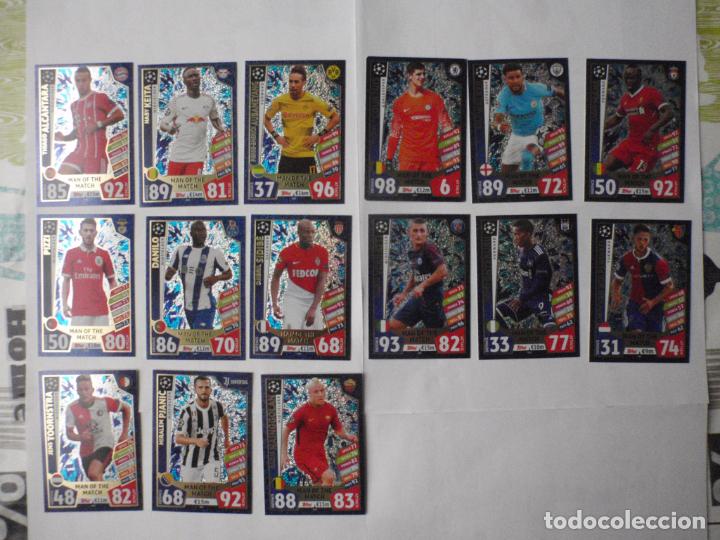 Cromos de f&uacute;tbol: LOTE 15 cromos MAN OF THE MATCH. CHAMPIONS LEAGUE 2017 2018 TRADING CARDS TOPPS MATCH ATTAX