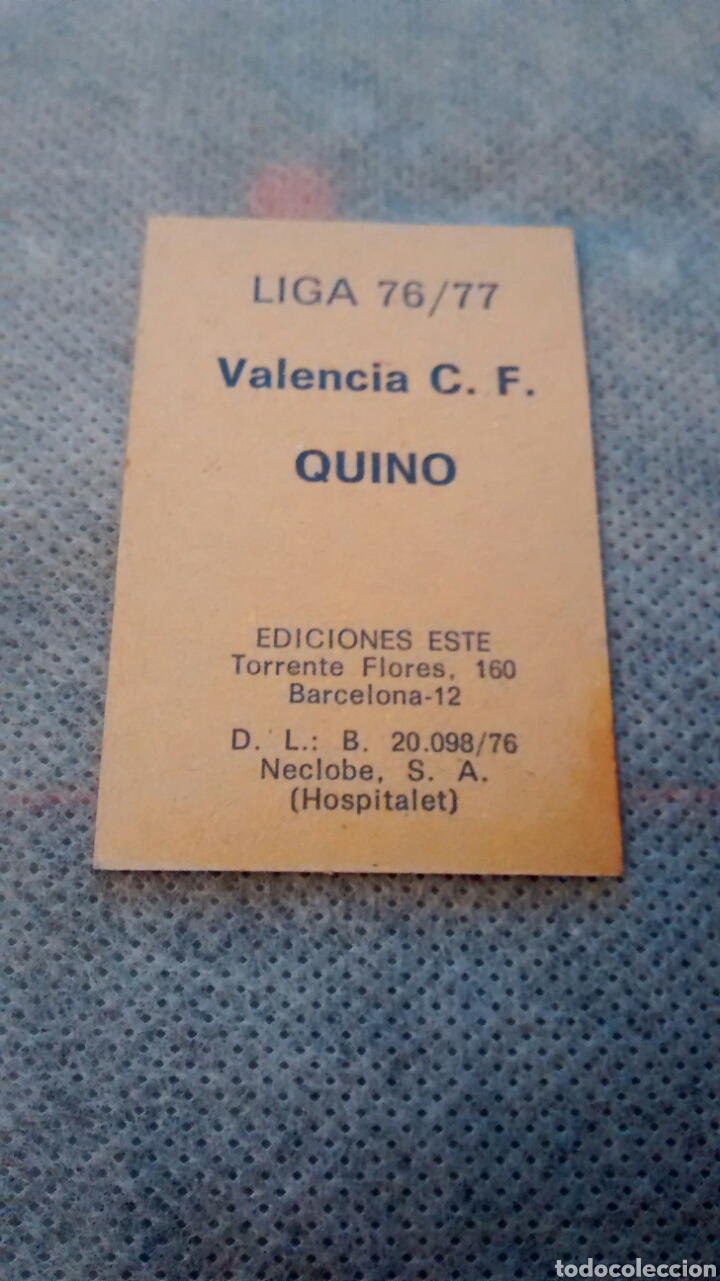 Cromos de f&uacute;tbol: QUINO EDICIONES ESTE 76 77 (VALENCIA) - Foto 2