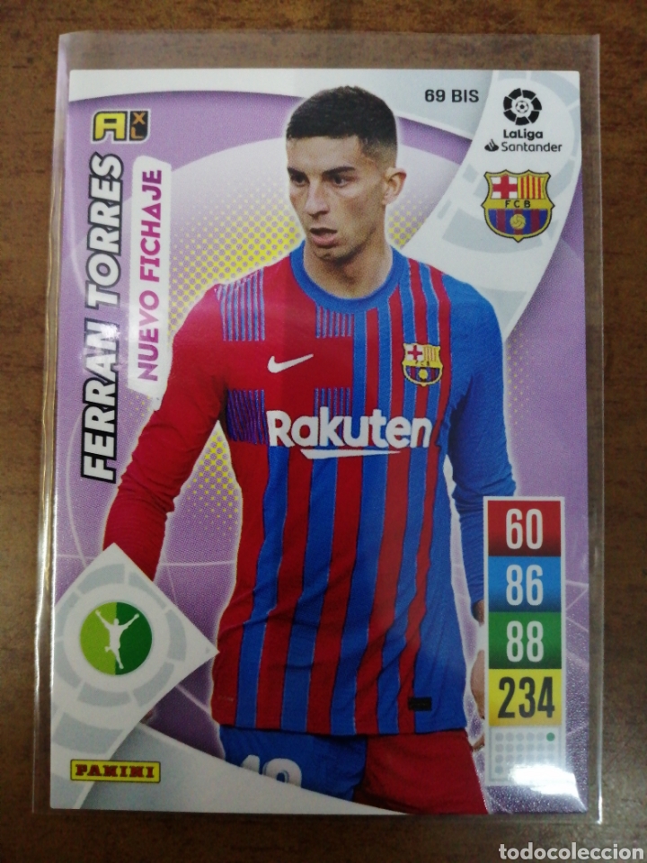 Cromos de f&uacute;tbol: FERRAN TORRES 69 BIS ADRENALYN XL 2021 2022 BARCELONA ACTUALIZACI&Oacute;N 21 22