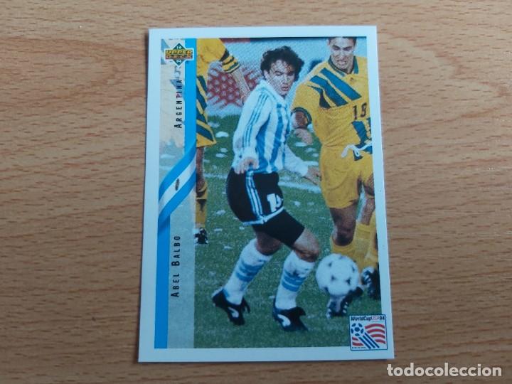 Figurine di Calcio: CROMO FUTBOL MUNDIAL USA 94 UPPER DECK STICKERS 159.BALBO-ARGENTINA-NUNCA PEGADO.