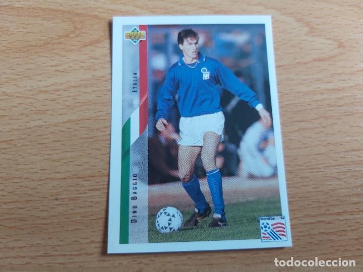 Fu&szlig;ball-Sticker: CROMO FUTBOL MUNDIAL USA 94 UPPER DECK STICKERS 202.DINO BAGGIO-ITALIA-NUNCA PEGADO.