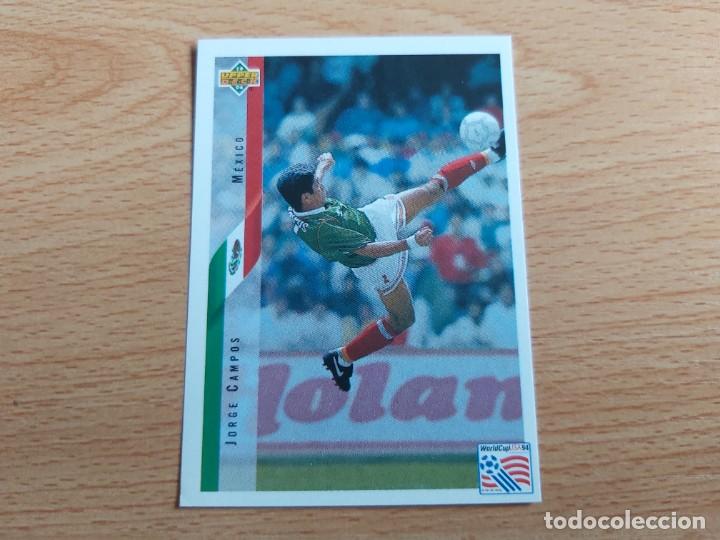 Fu&szlig;ball-Sticker: CROMO FUTBOL MUNDIAL USA 94 UPPER DECK STICKERS 238.JORGE CAMPOS-MEXICO-NUNCA PEGADO.