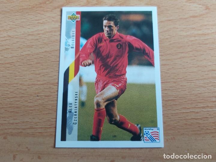 Fu&szlig;ball-Sticker: CROMO FUTBOL MUNDIAL USA 94 UPPER DECK STICKERS 265.CZERNIATYNSKI-BELGICA-NUNCA PEGADO.