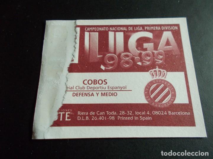 Cromos de f&uacute;tbol: COBOS ESPA&Ntilde;OL ESTE 98-99 BAJA VENTANILLA - Foto 2