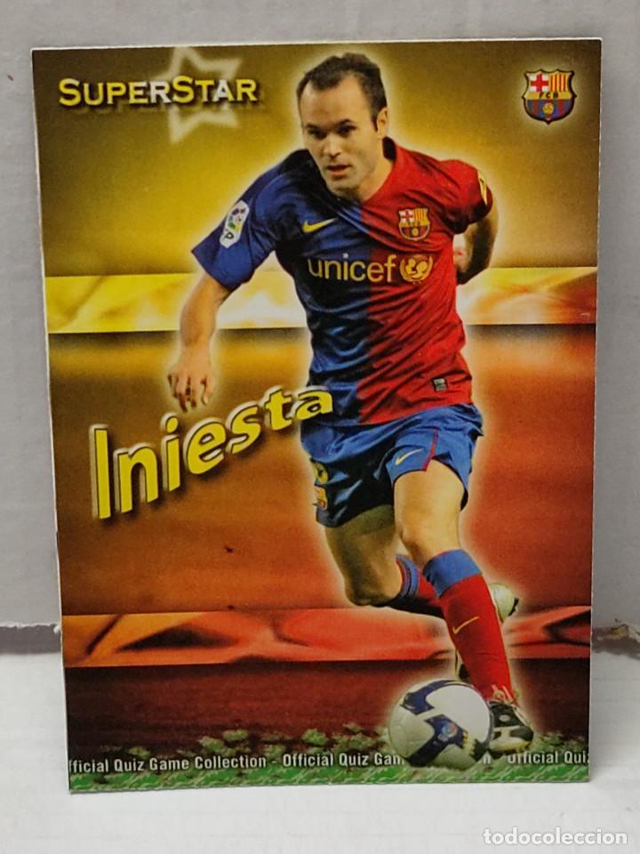 Cromos de F&uacute;tbol: Cromo Mundicromo QUIZ Las Fichas de la liga 2010 (2009/10) -INIESTA- SUPERSTAR n&uacute;mero 025
