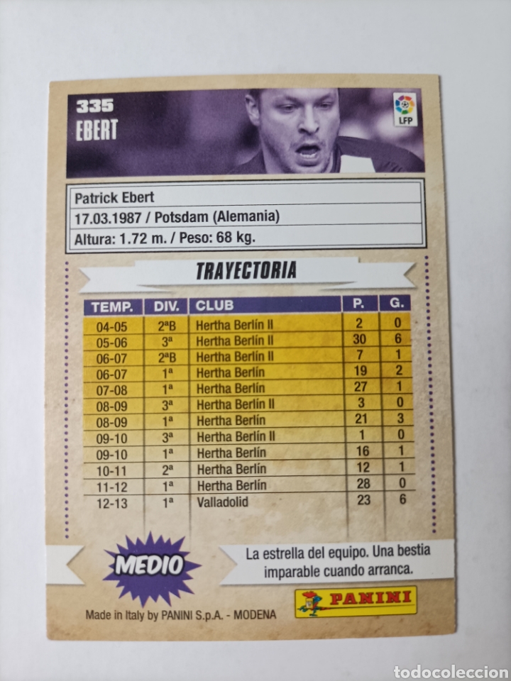 Cromos de f&uacute;tbol: Ebert. Valladolid. Megacracks 2013/14 - Foto 2