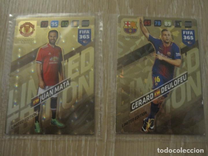 Cromos de f&uacute;tbol: Juan Mata-Gerard Deulofeu. Limited Edition. Adrenalyn