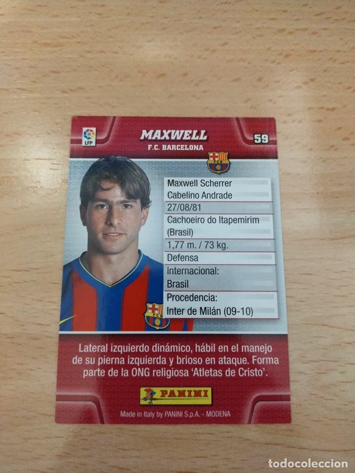 Cromos de f&uacute;tbol: Megacracks 10/11. 59- Maxwell. Barcelona. - Foto 2