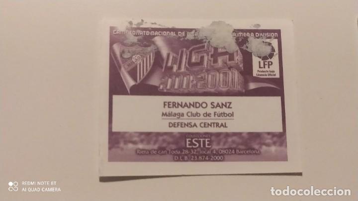 Cromos de f&uacute;tbol: FERNANDO SANTOS MALAGA ESTE 00 01 2000 2001 - Foto 2