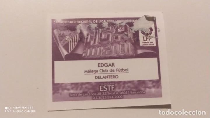 Cromos de f&uacute;tbol: EDGAR MALAGA ESTE 00 01 2000 2001 - Foto 2