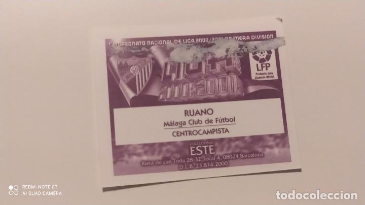 Cromos de f&uacute;tbol: RUANO MALAGA ESTE 00 01 2000 2001 - Foto 2