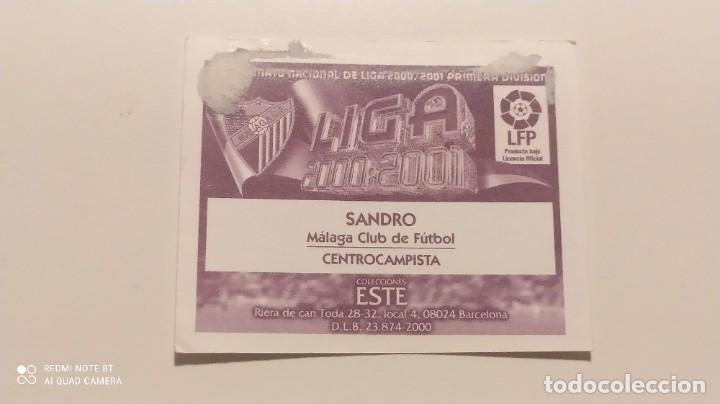 Cromos de f&uacute;tbol: SANDRO MALAGA ESTE 00 01 2000 2001 - Foto 2