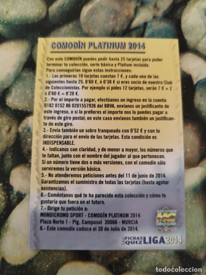 Figurine di Calcio: BONO COMODIN PLATINUM VERSI&Oacute;N 2 MUNDICROMO FICHAS QUIZ LIGA 2013 2014 13 14