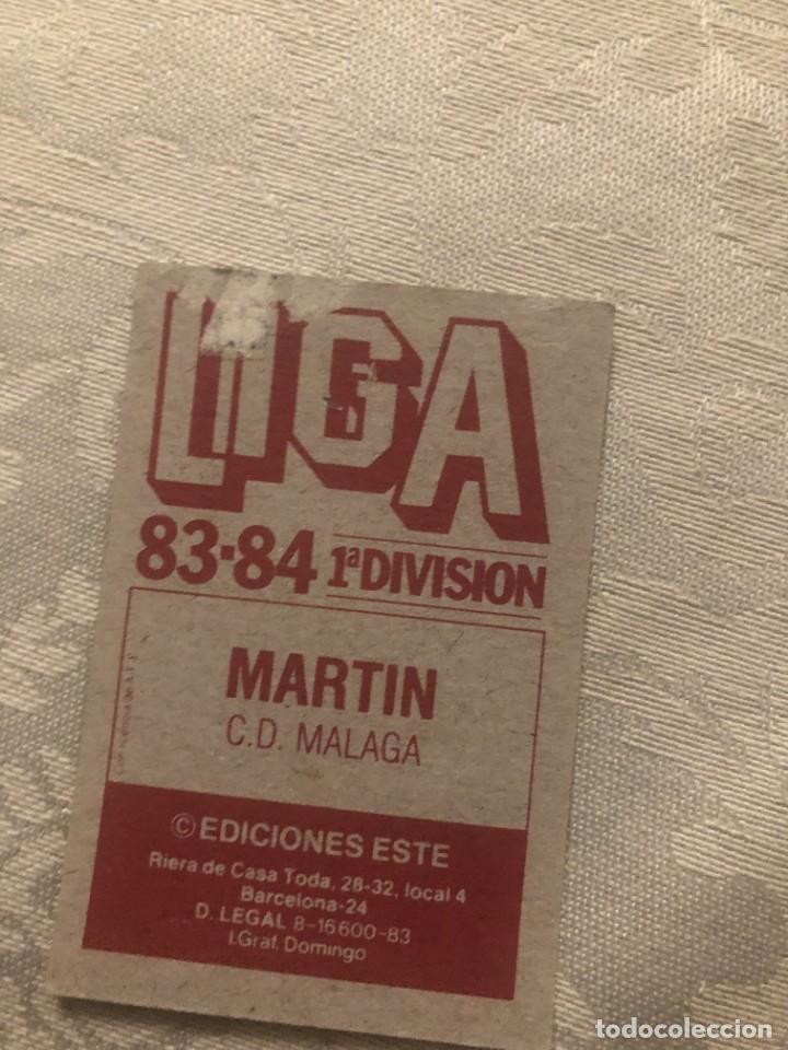 Cromos de f&uacute;tbol: MART&Iacute;N M&Aacute;LAGA CROMO EDICIONES ESTE 83 84 - Foto 2