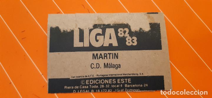 Cromos de f&uacute;tbol: 82 83 ESTE M&aacute;laga MART&Iacute;N claro ERROR de corte - Foto 2