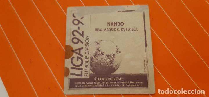 Cromos de f&uacute;tbol: 92 93 ESTE REAL MADRID version nando - Foto 4