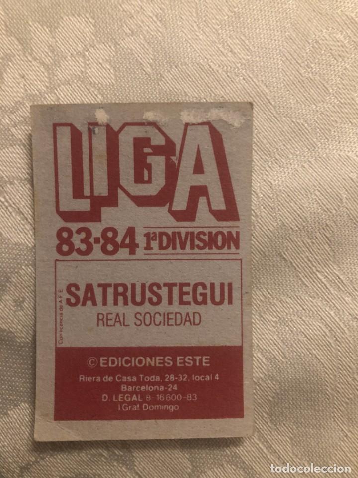 Cromos de f&uacute;tbol: SATR&Uacute;STEGUI REAL SOCIEDAD CROMO EDICIONES ESTE 83 84 - Foto 2