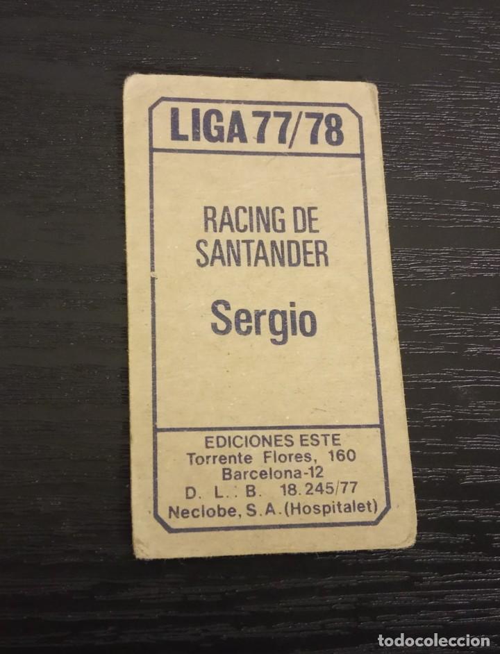 Cromos de f&uacute;tbol: -ESTE 77-78 : SERGIO ( SANTANDER ) - Foto 2
