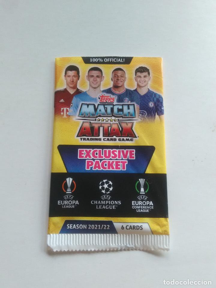 Cromos de F&uacute;tbol: MBAPPE PHODEN SOBRE VAC&Iacute;O CROMOS EXCLUSIVE 2021-2022 CHAMPIONS EUROPA LEAGUE 21-22 TOPPS MATCH ATTAX