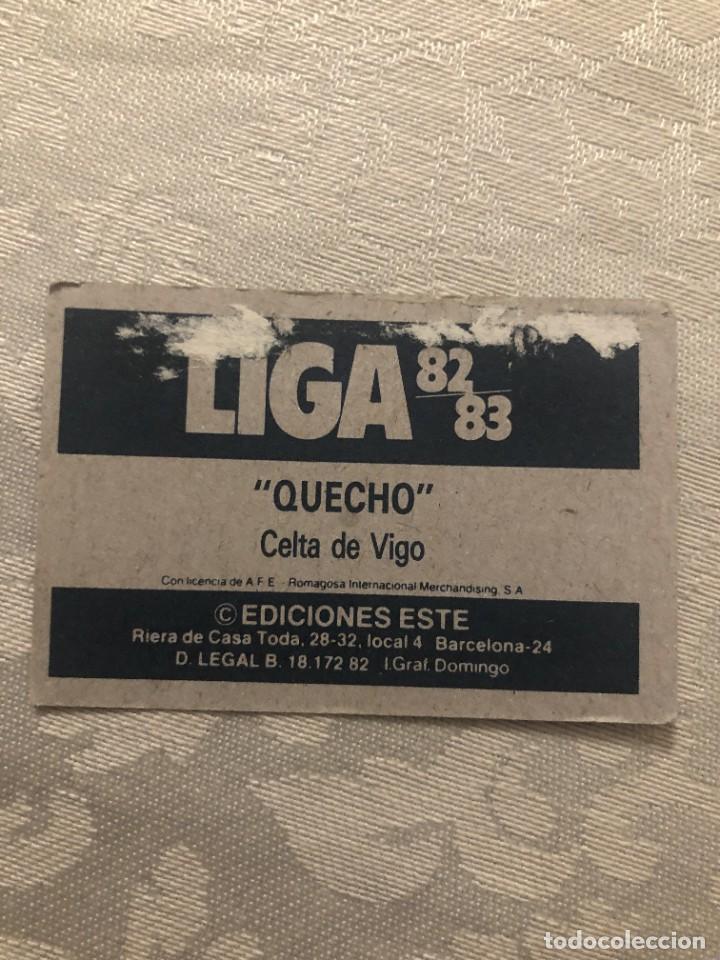 Cromos de f&uacute;tbol: QUECHO CELTA DE VIGO EDICIONES ESTE 82-83 - Foto 2