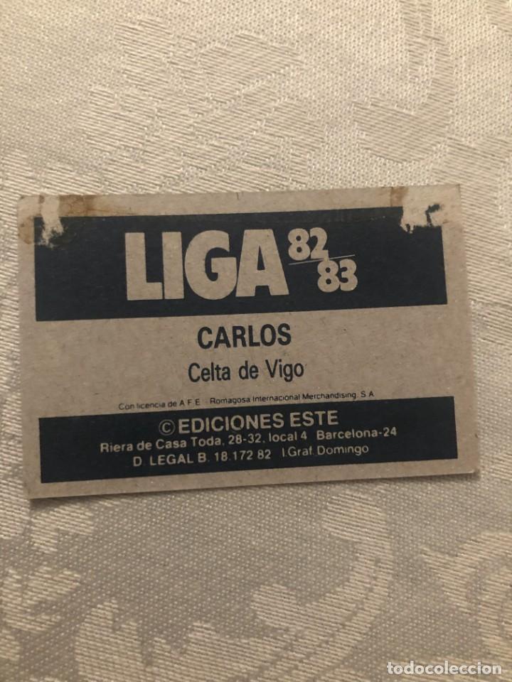 Cromos de f&uacute;tbol: CARLOS CELTA DE VIGO EDICIONES ESTE 82-83 - Foto 2
