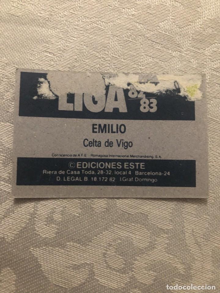 Cromos de f&uacute;tbol: EMILIO CELTA DE VIGO EDICIONES ESTE 82-83 - Foto 2