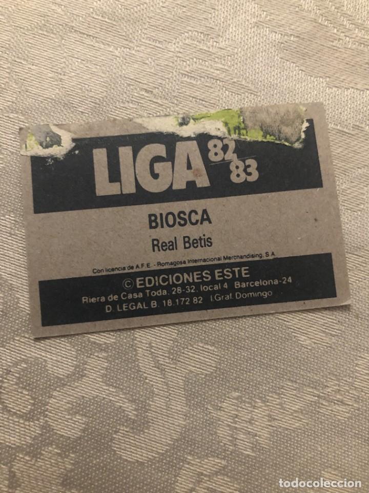 Cromos de f&uacute;tbol: BIOSCA REAL BETIS EDICIONES ESTE 82-83 - Foto 2