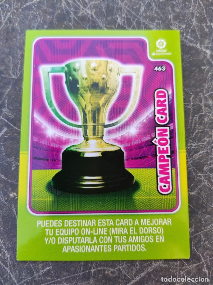 Cromos de F&uacute;tbol: 463 Campe&oacute;n Card, Panini Adrenalyn XL 2019 2020 19 20