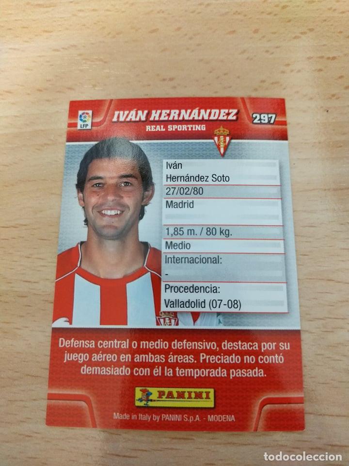 Cromos de f&uacute;tbol: Megacracks 10/11. 297- Iv&aacute;n Hern&aacute;ndez. Sporting. - Foto 2