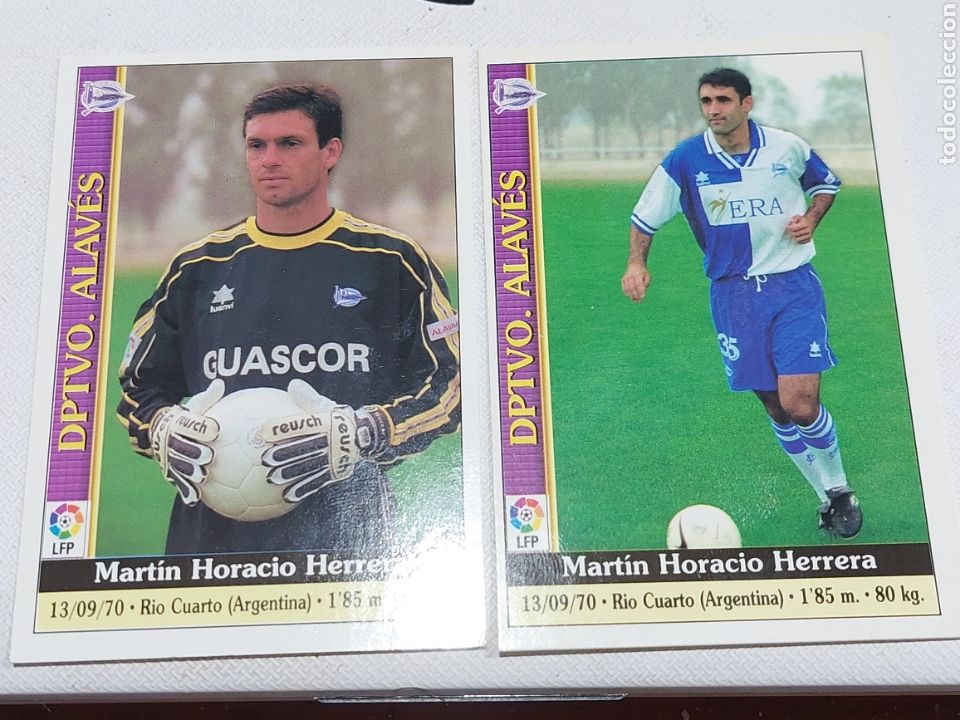 Cromos de f&uacute;tbol: Fichas de la Liga 2000 HERRERA ERROR Y CORREGIDO - Foto 1