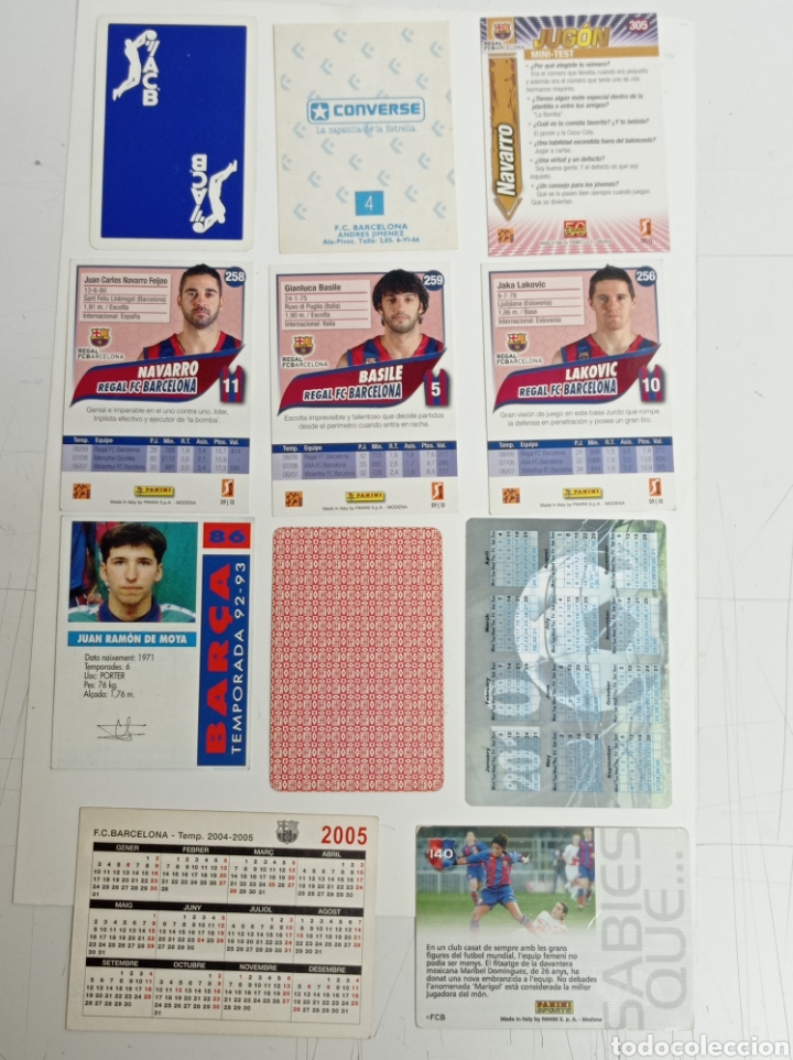 Cromos de f&uacute;tbol: FC.BARCELONA, 9 CROMOS + 2 CALENDARIOS - Foto 2
