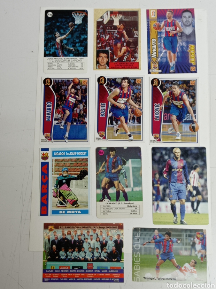 Cromos de f&uacute;tbol: FC.BARCELONA, 9 CROMOS + 2 CALENDARIOS - Foto 1