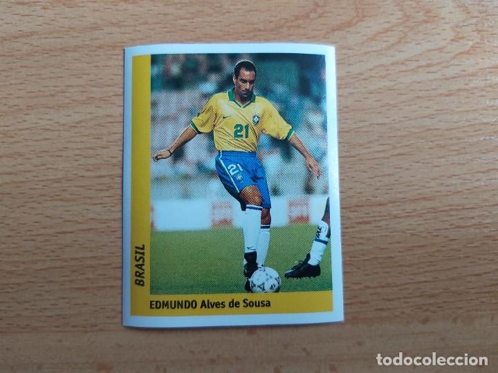 Fu&szlig;ball-Sticker: CROMO FUTBOL MUNDIAL FRANCIA 98 EDITORIAL DS 33.EDMUNDO-BRASIL-NUNCA PEGADO