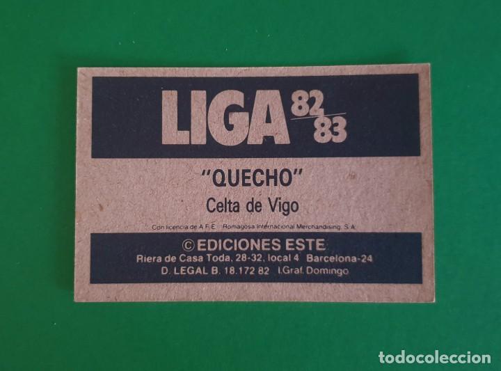 Cromos de f&uacute;tbol: QUECHO - CELTA - EDICIONES ESTE 1982-83 - 82/83 (NUNCA PEGADO) - Foto 2