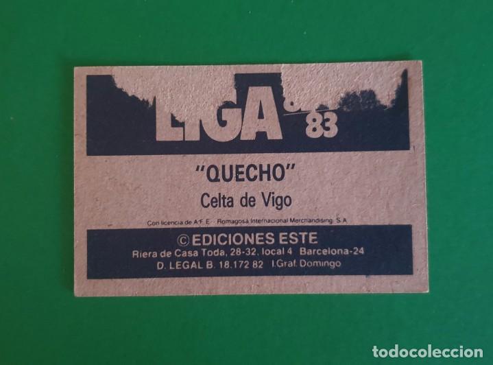 Cromos de f&uacute;tbol: QUECHO - CELTA - EDICIONES ESTE 1982-83 - 82/83 (DESPEGADO) - Foto 2