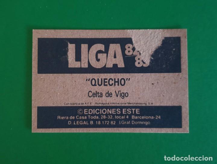 Cromos de f&uacute;tbol: QUECHO - CELTA - EDICIONES ESTE 1982-83 - 82/83 (DESPEGADO) - Foto 2