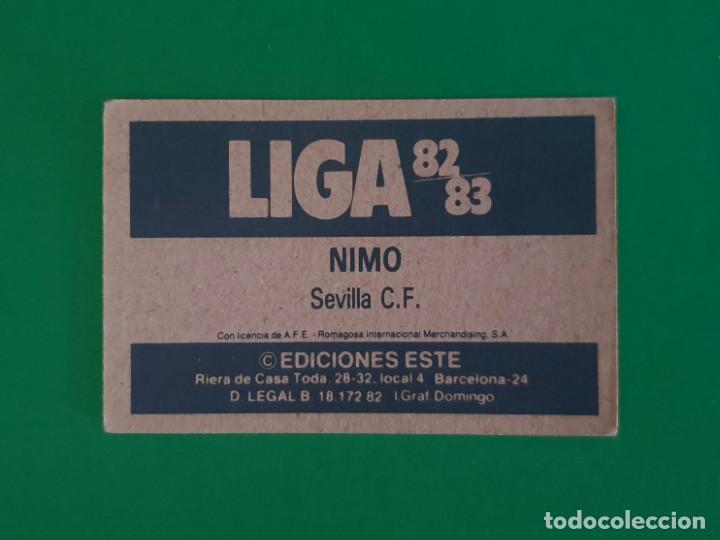 Cromos de f&uacute;tbol: NIMO - SEVILLA - EDICIONES ESTE 1982-83 - 82/83 (NUNCA PEGADO) - Foto 2