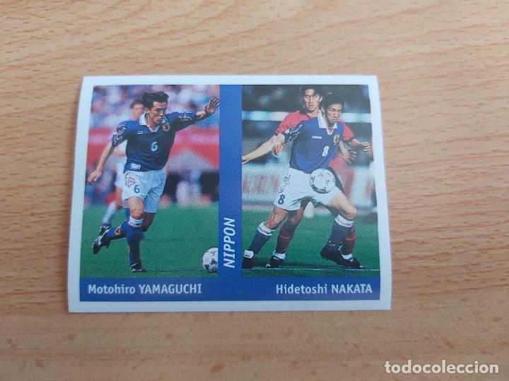 Cromos de f&uacute;tbol: CROMO FUTBOL MUNDIAL FRANCIA 98 EDITORIAL DS 360.YAMAGUCHI/NAKATA-JAPON-NUNCA PEGADO