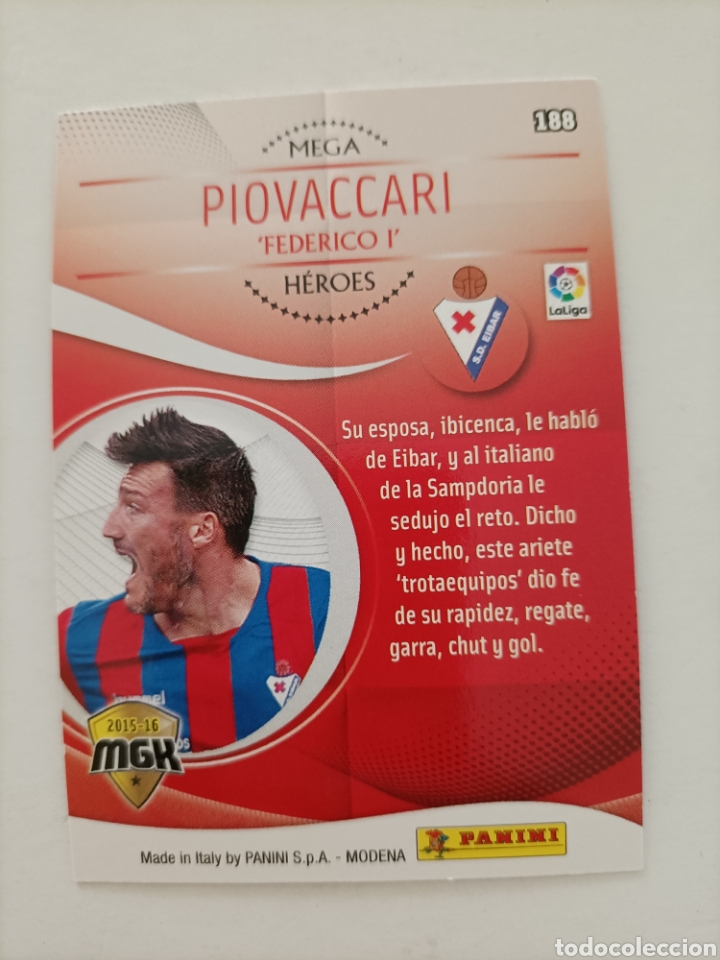 Cromos de f&uacute;tbol: Piovaccari. Eibar. Megacracks 2015/16 - Foto 2