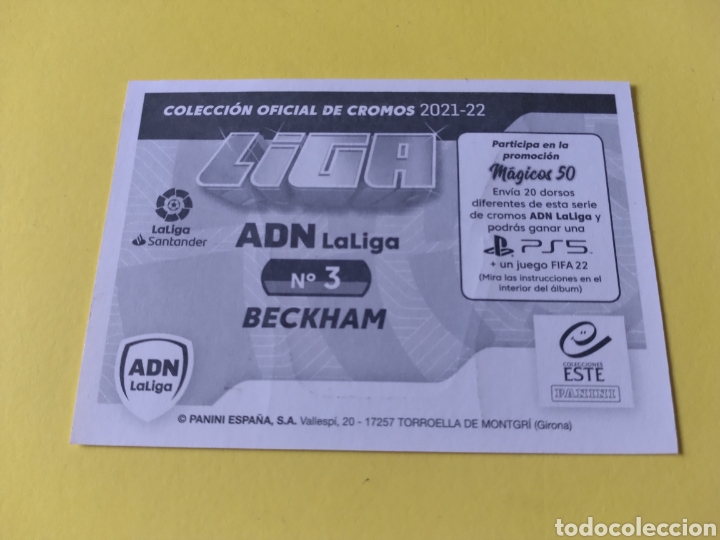 Cromos de f&uacute;tbol: Beckham ADN La liga Este 21-22 - Foto 3