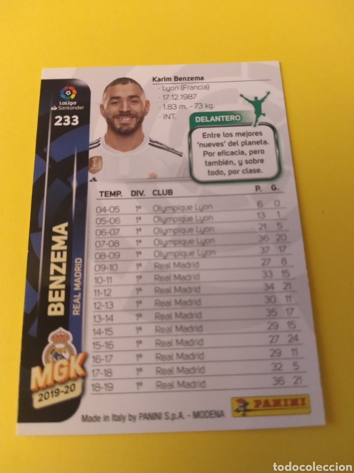 Cromos de f&uacute;tbol: Benzema Megacraks 19-20 - Foto 3