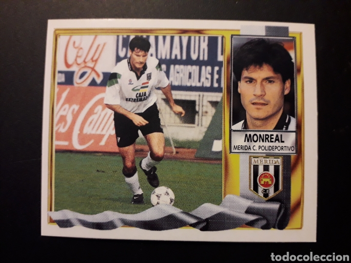 Fu&szlig;ball-Sticker: MONREAL M&Eacute;RIDA ESTE 95-96 1995-1996. SIN PEGAR. VER FOTOS. PEDIDO M&Iacute;NIMO 3&euro;.