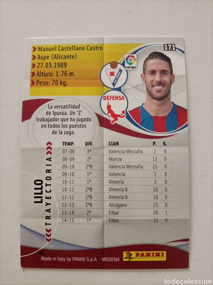 Cromos de f&uacute;tbol: Lillo. Eibar. Megacracks 2015/16 - Foto 2