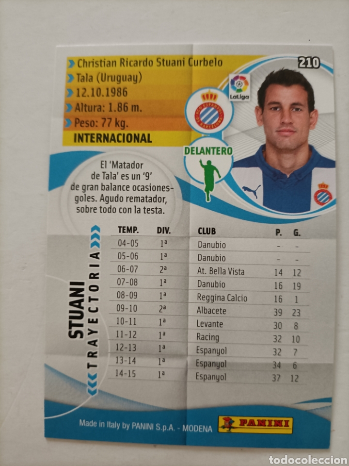 Cromos de f&uacute;tbol: Stuani. Espanyol. Megacracks 2015/16 - Foto 2