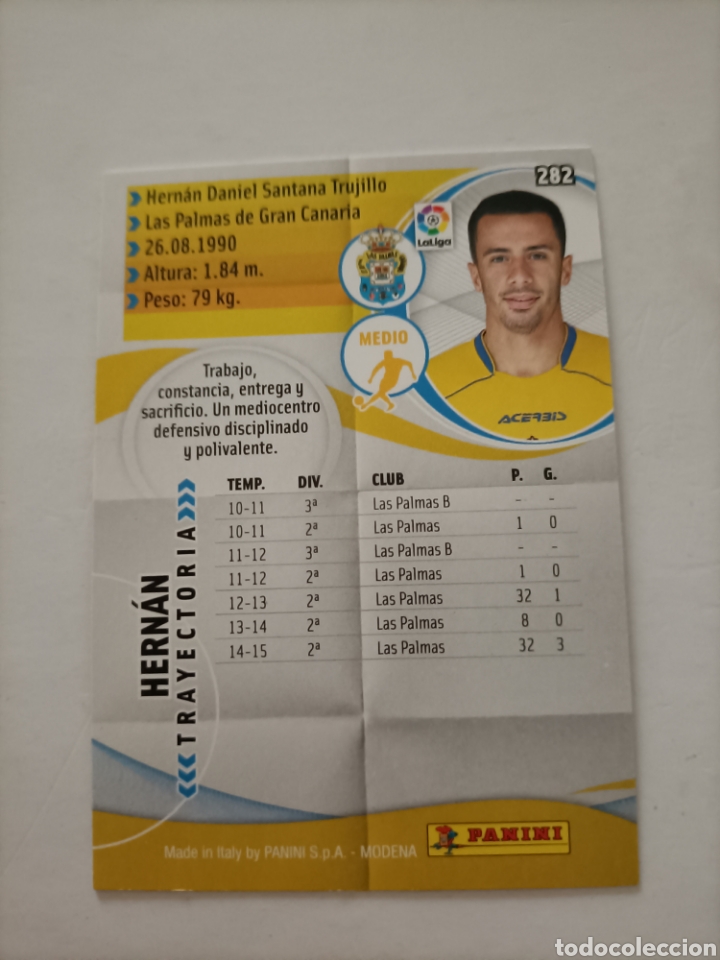 Cromos de f&uacute;tbol: Hern&aacute;n. Las Palmas. Megacracks 2015/16 - Foto 2
