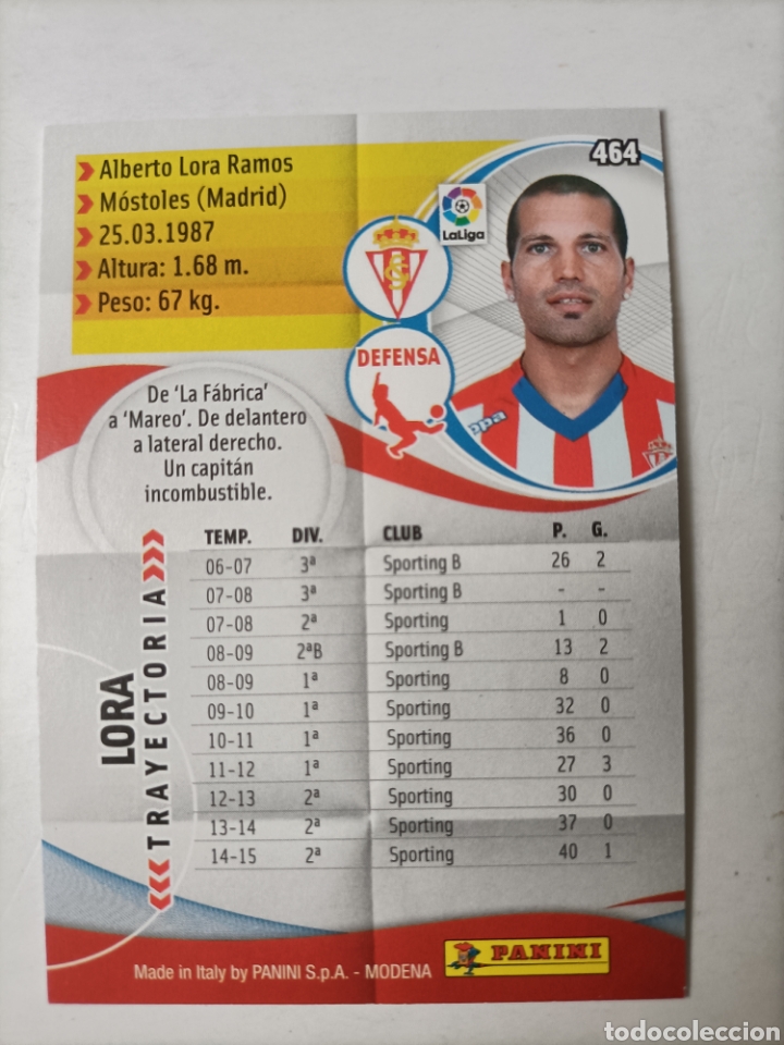 Cromos de f&uacute;tbol: Lora. Sporting de Gij&oacute;n. Megacracks 2015/16 - Foto 2