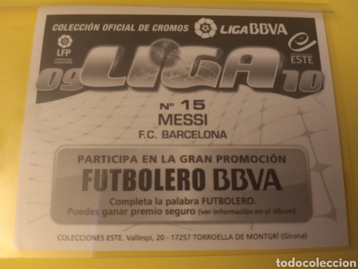Cromos de f&uacute;tbol: Messi Colecciones Este 2009-10 - Foto 5