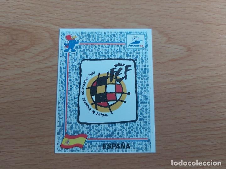 Cromos de f&uacute;tbol: CROMO FUTBOL MUNDIAL FRANCIA 98 EDITORIAL PANINI POP UP 229.ESCUDO-ESPA&Ntilde;A-NUNCA PEGADO