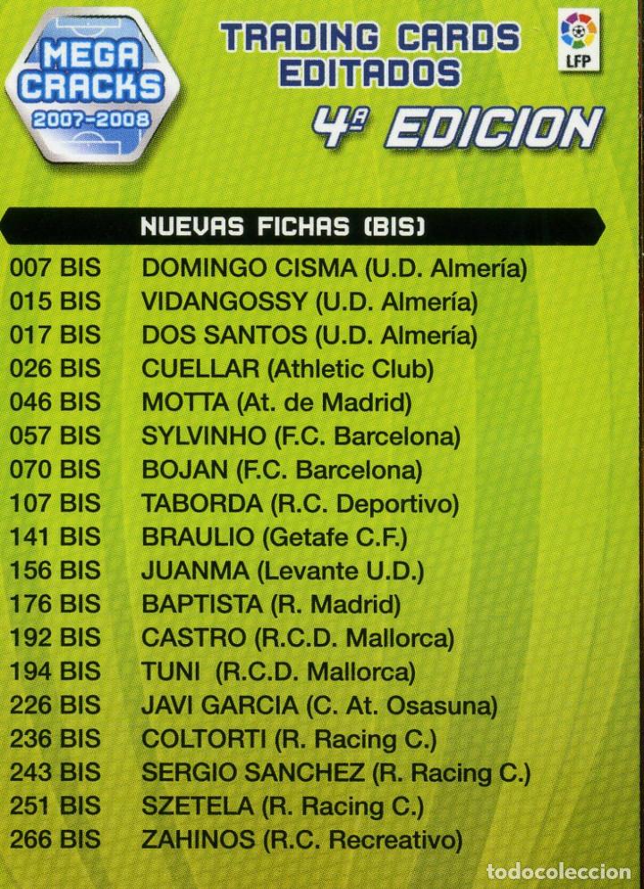 Football Stickers: MEGACRACKS 2007-08 FICHAS 4&ordf; EDICION