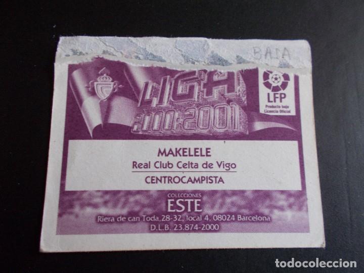 Cromos de f&uacute;tbol: MAKELELE CELTA ESTE 00-01 BAJA VENTANILLA - Foto 2